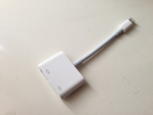 Der Apple Lightning Digital AV Adapter für das iPhone oder iPad